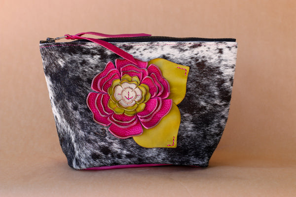 Cowhide Makeup Bag