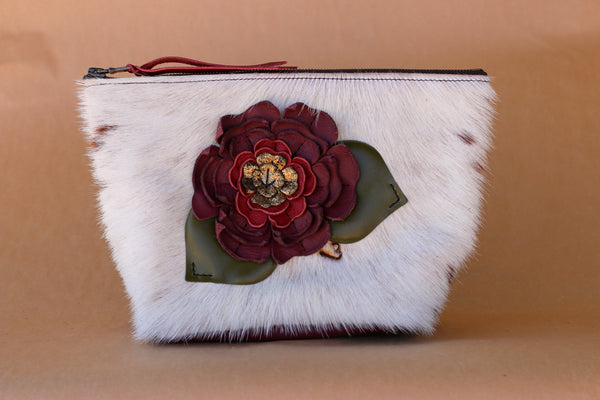 Cowhide Makeup Bag