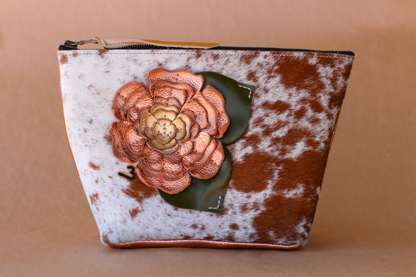 Cowhide Makeup Bag