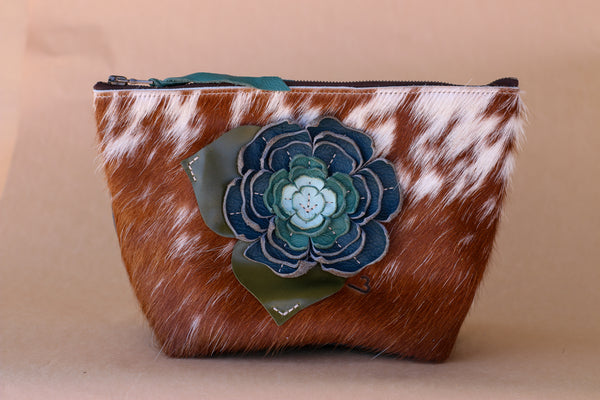 Cowhide Makeup Bag