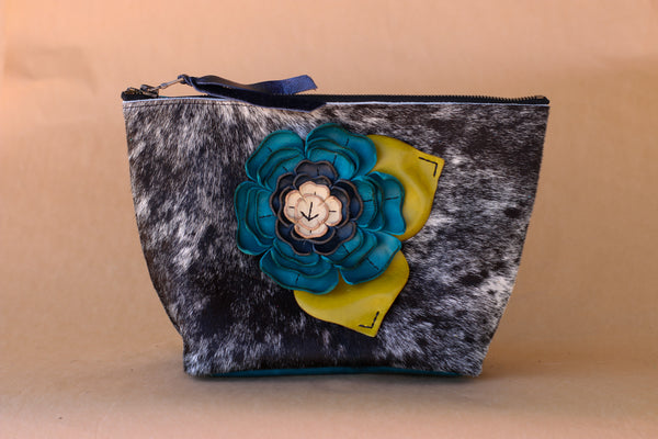 Cowhide Makeup Bag
