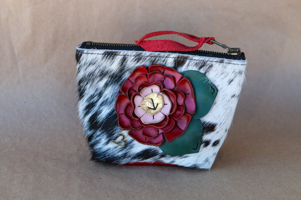 Mini Cowhide Makeup Bag