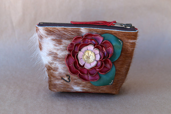 Mini Cowhide Makeup Bag