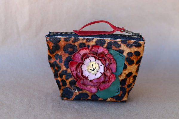 Mini Cowhide Makeup Bag