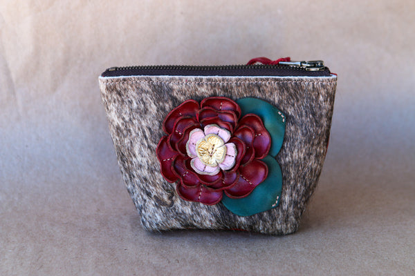 Mini Cowhide Makeup Bag