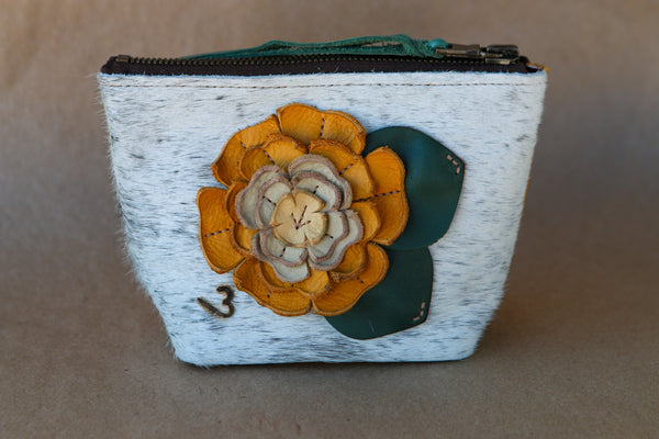Mini Cowhide Makeup Bag