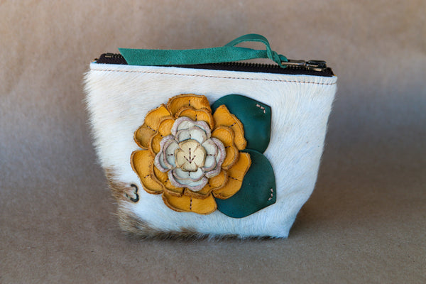 Mini Cowhide Makeup Bag