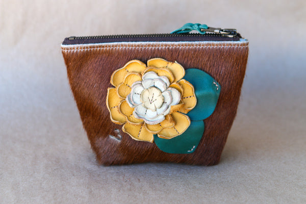 Mini Cowhide Makeup Bag