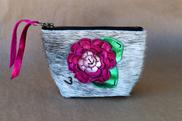 Mini Cowhide Makeup Bag