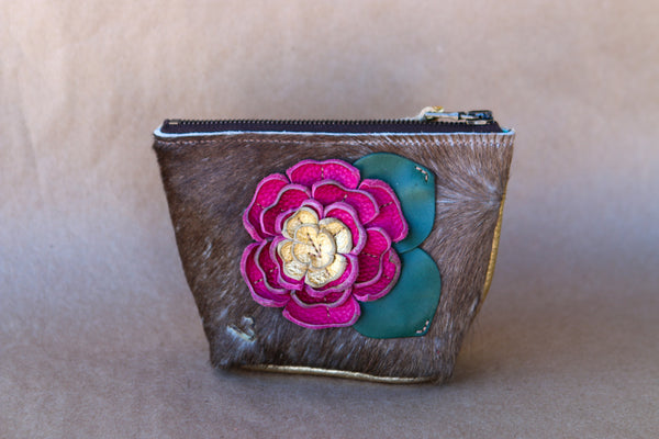 Mini Cowhide Makeup Bag