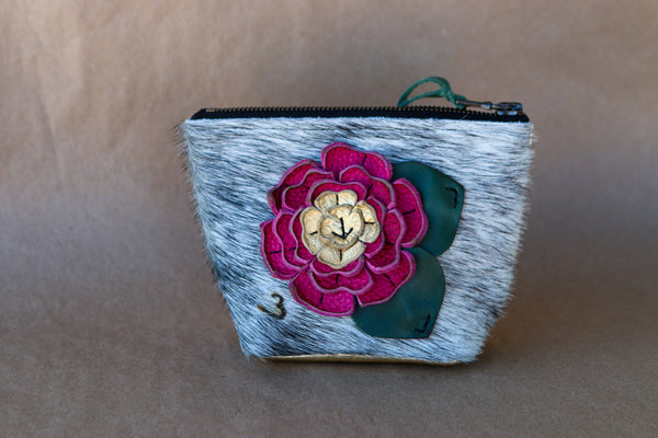 Mini Cowhide Makeup Bag