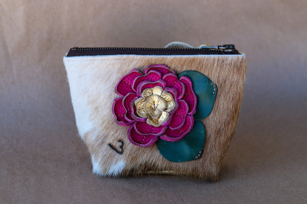 Mini Cowhide Makeup Bag