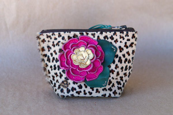 Mini Cowhide Makeup Bag