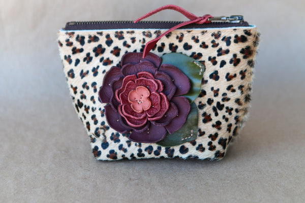 Mini Cowhide Makeup Bag