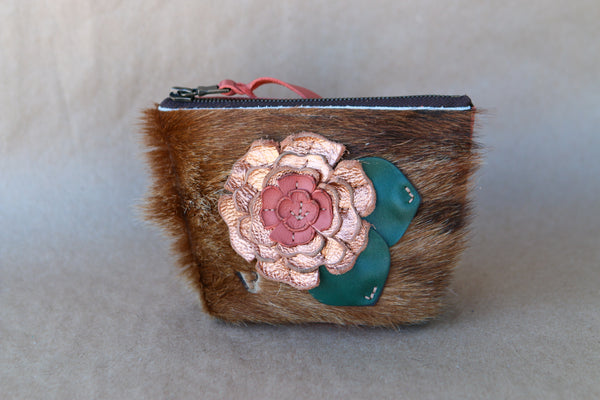 Mini Cowhide Makeup Bag