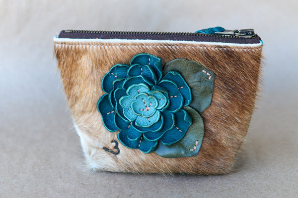 Mini Cowhide Makeup Bag