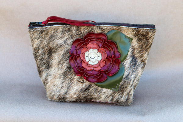 Cowhide Makeup Bag