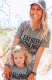 New Cotton ‘Eat Beef Drink Milk' Unisex Fit Tee - 2XL